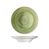 Bonna China Natura dia.11.75" h:2.5" 19 oz. Round Green Porcelain Bowl (Set of 2)